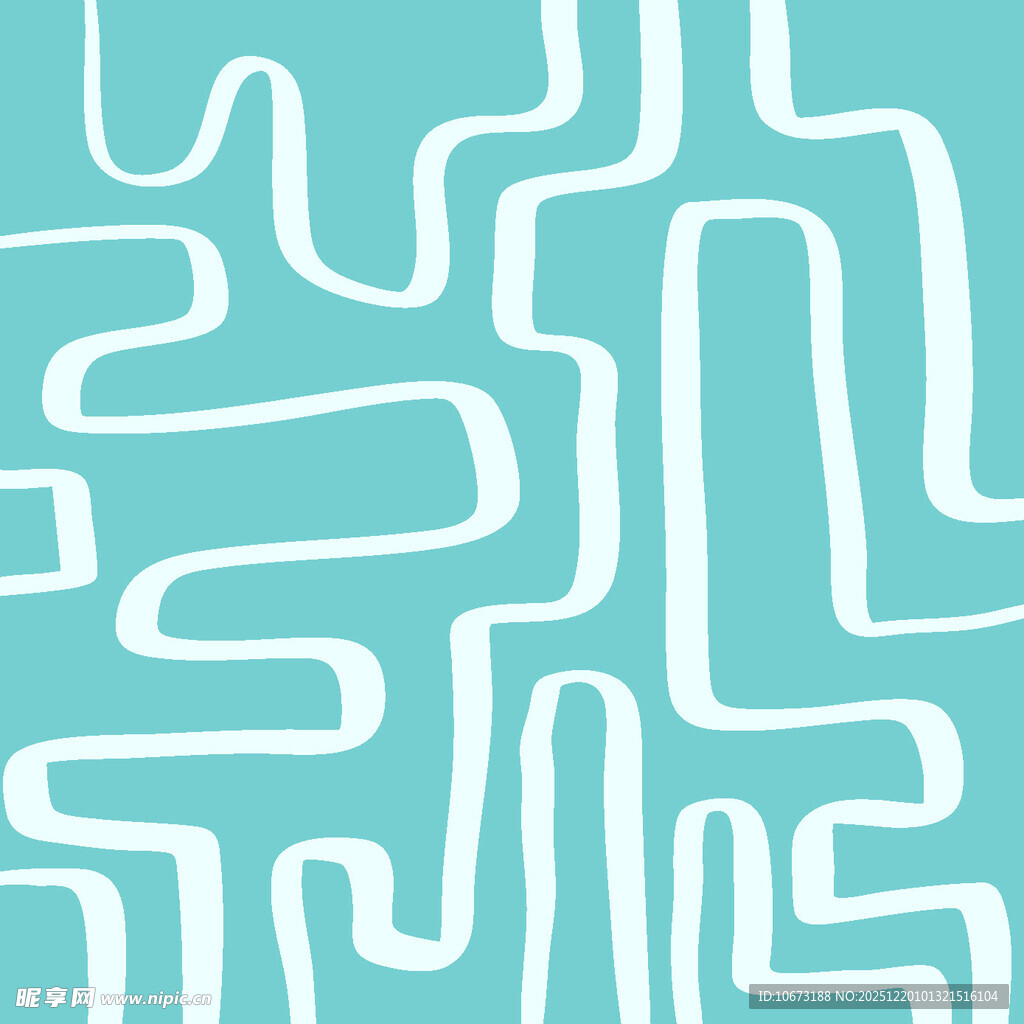 蓝白几何线条抽象图案