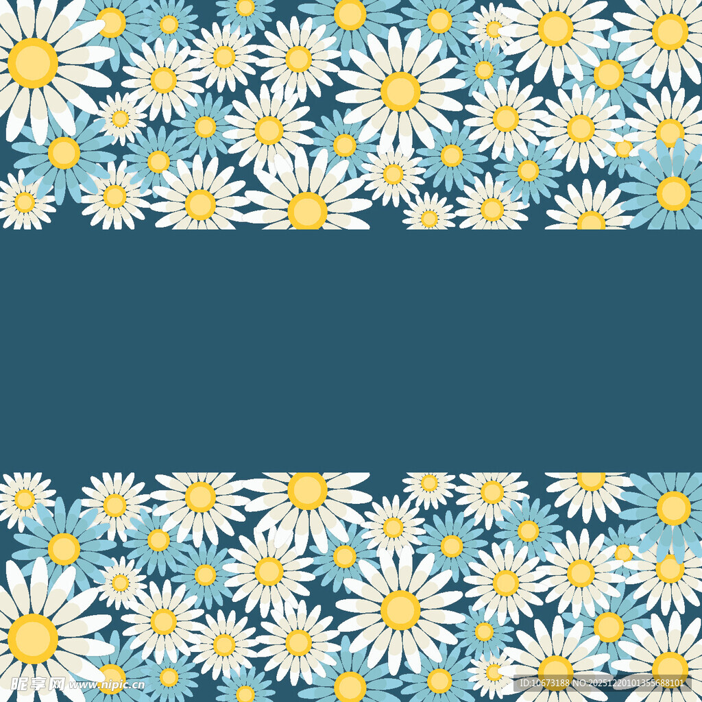 小雏菊图案背景设计素材