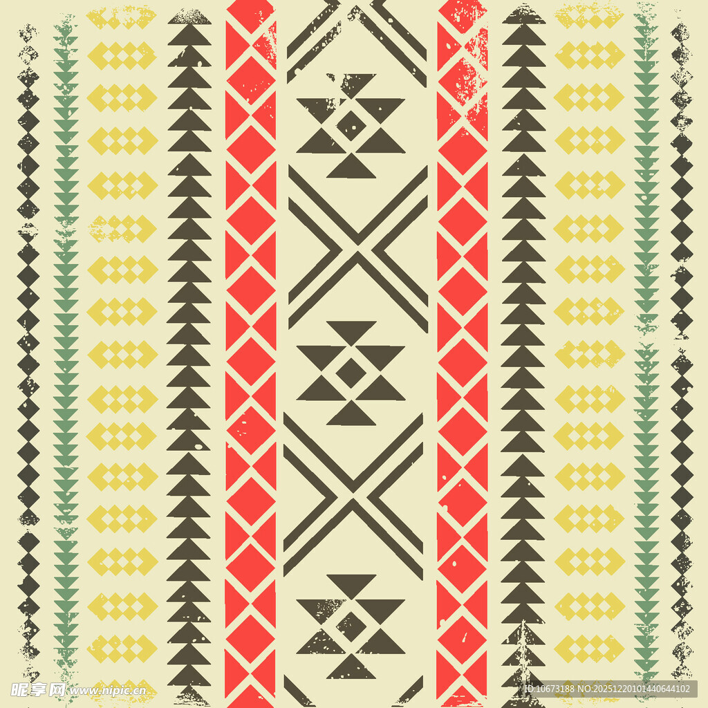 民族风几何图案纹理设计