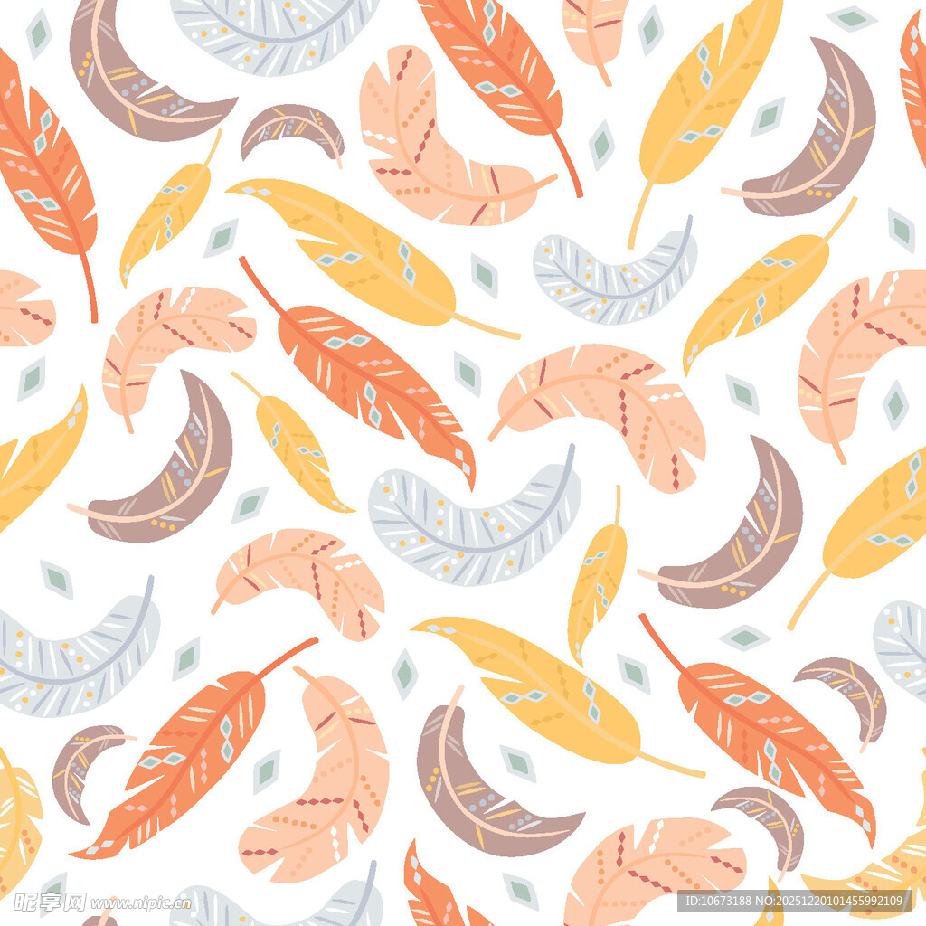 羽毛图案背景 