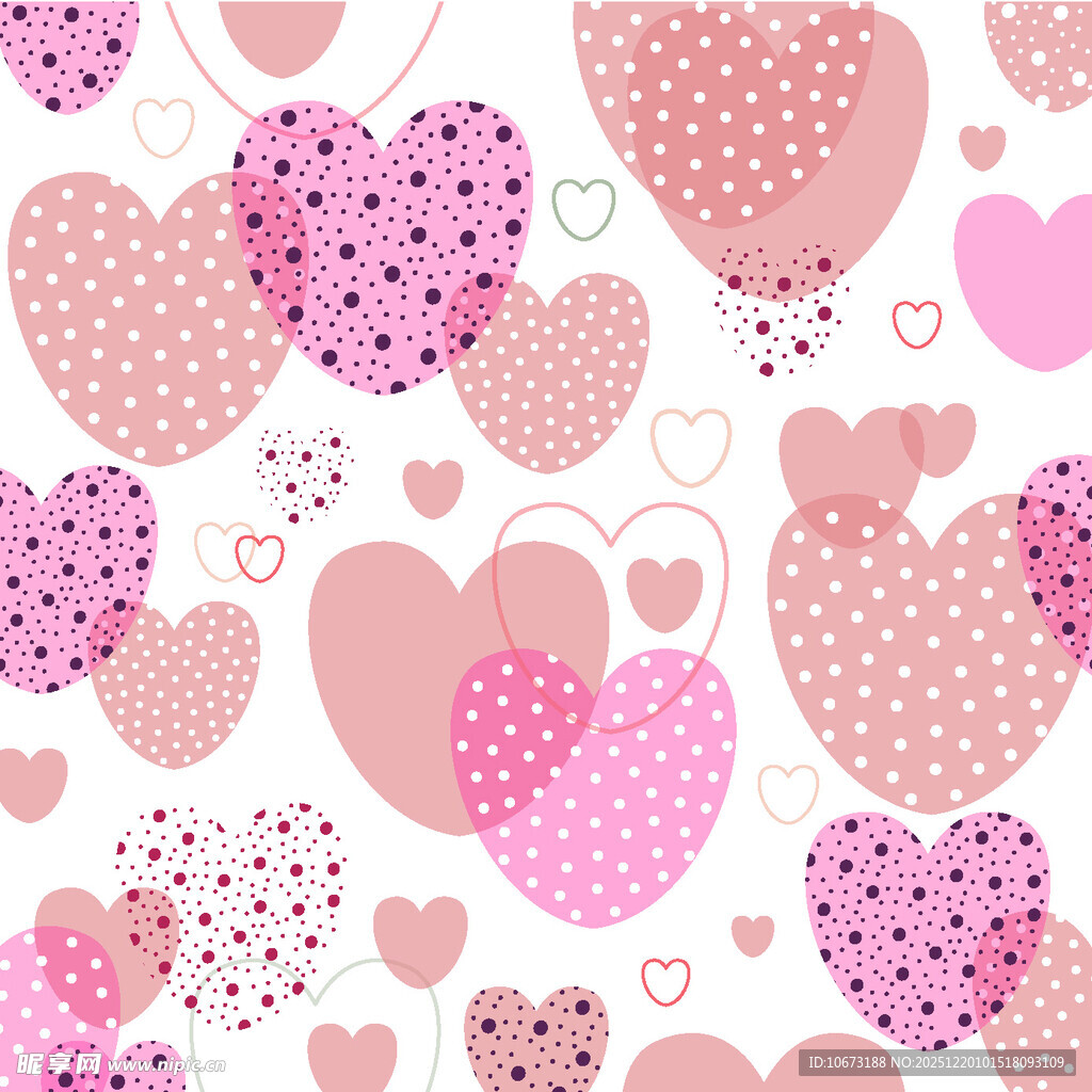 粉色爱心图案背景素材
