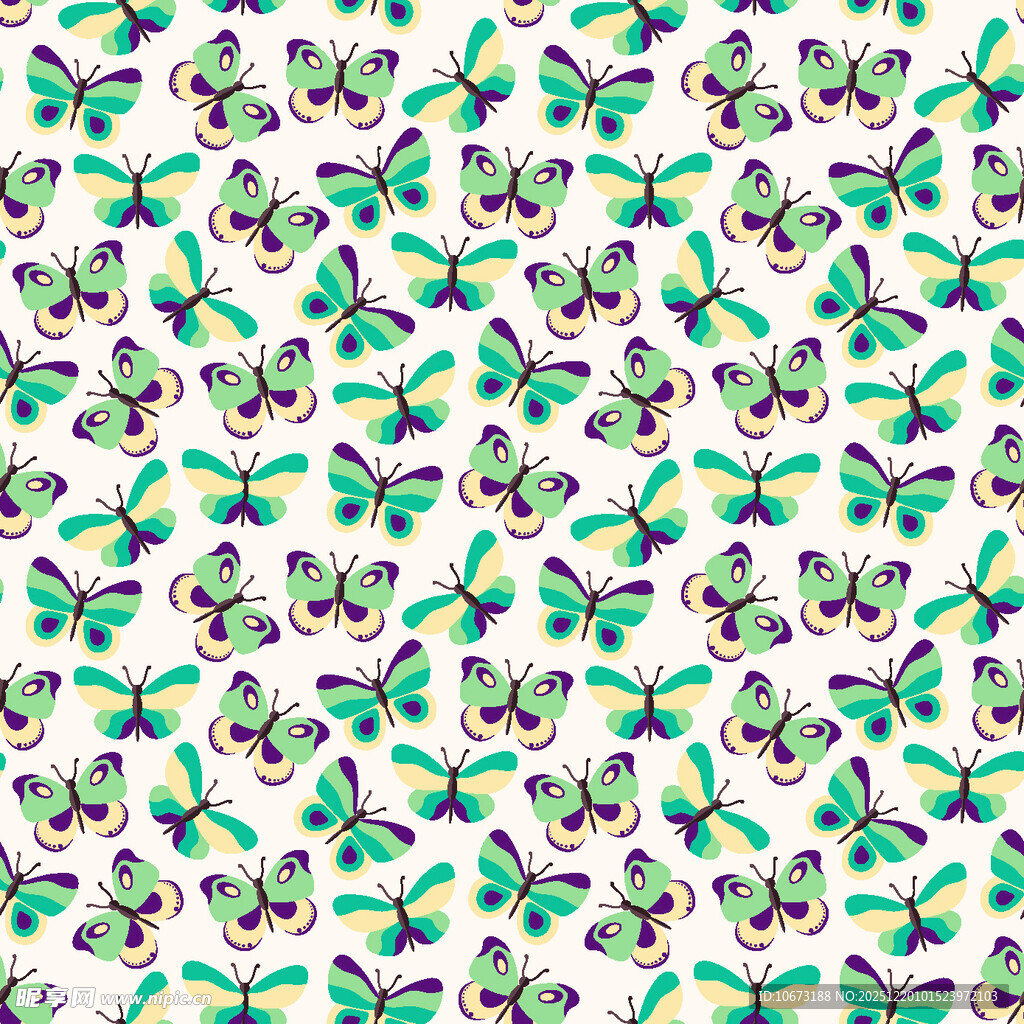 猫咪图案无缝背景纹理