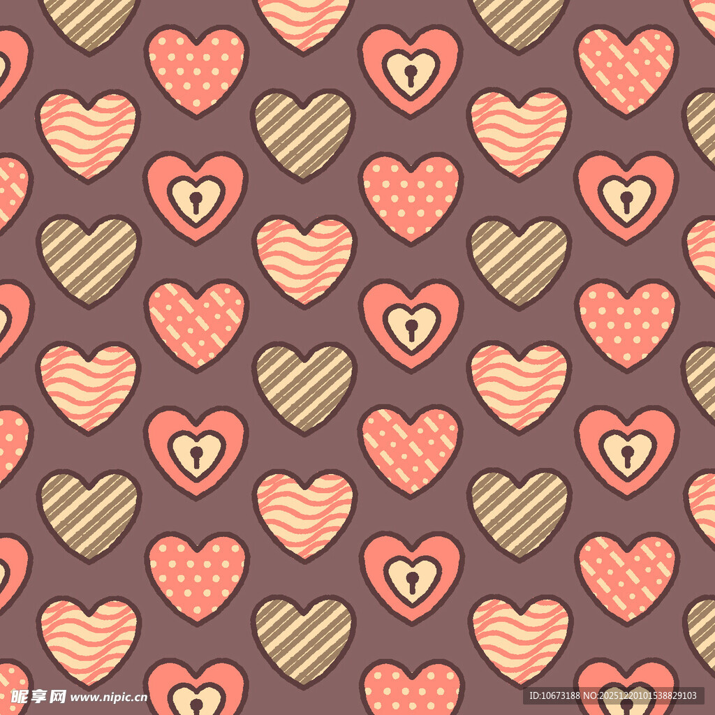爱心图案背景纹理