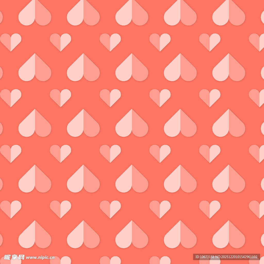 粉色心形图案背景