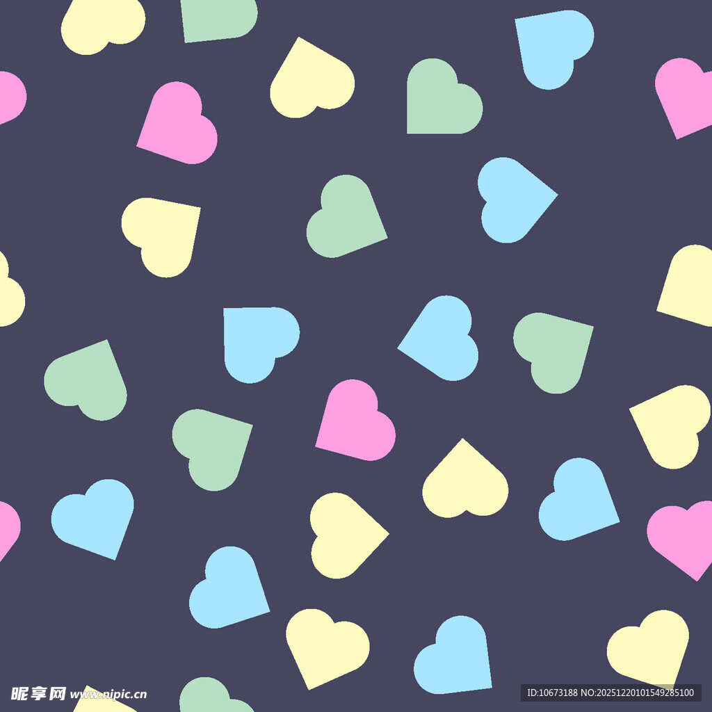 多彩心形图案背景