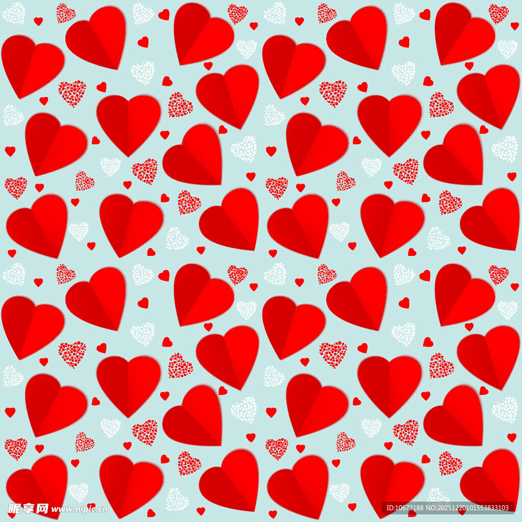 红色心形图案背景