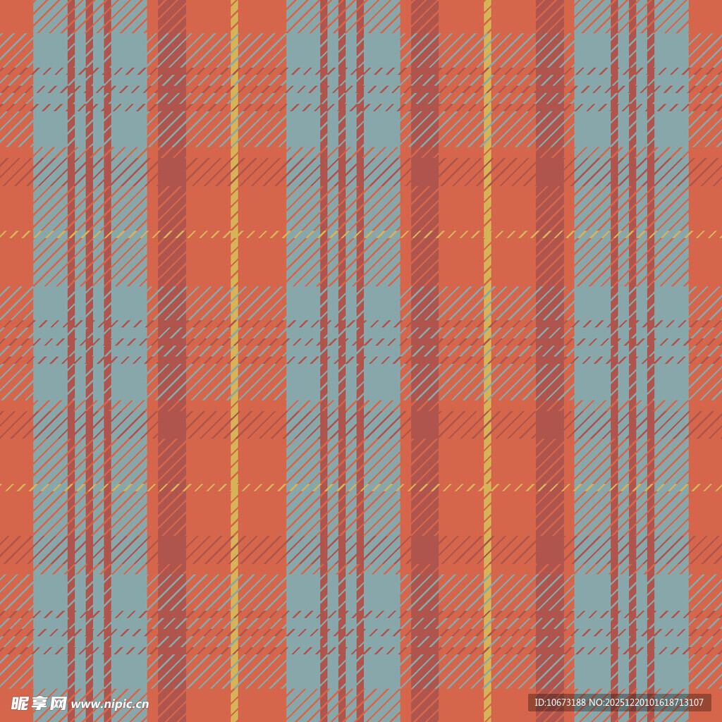 橙蓝相间格子图案背景