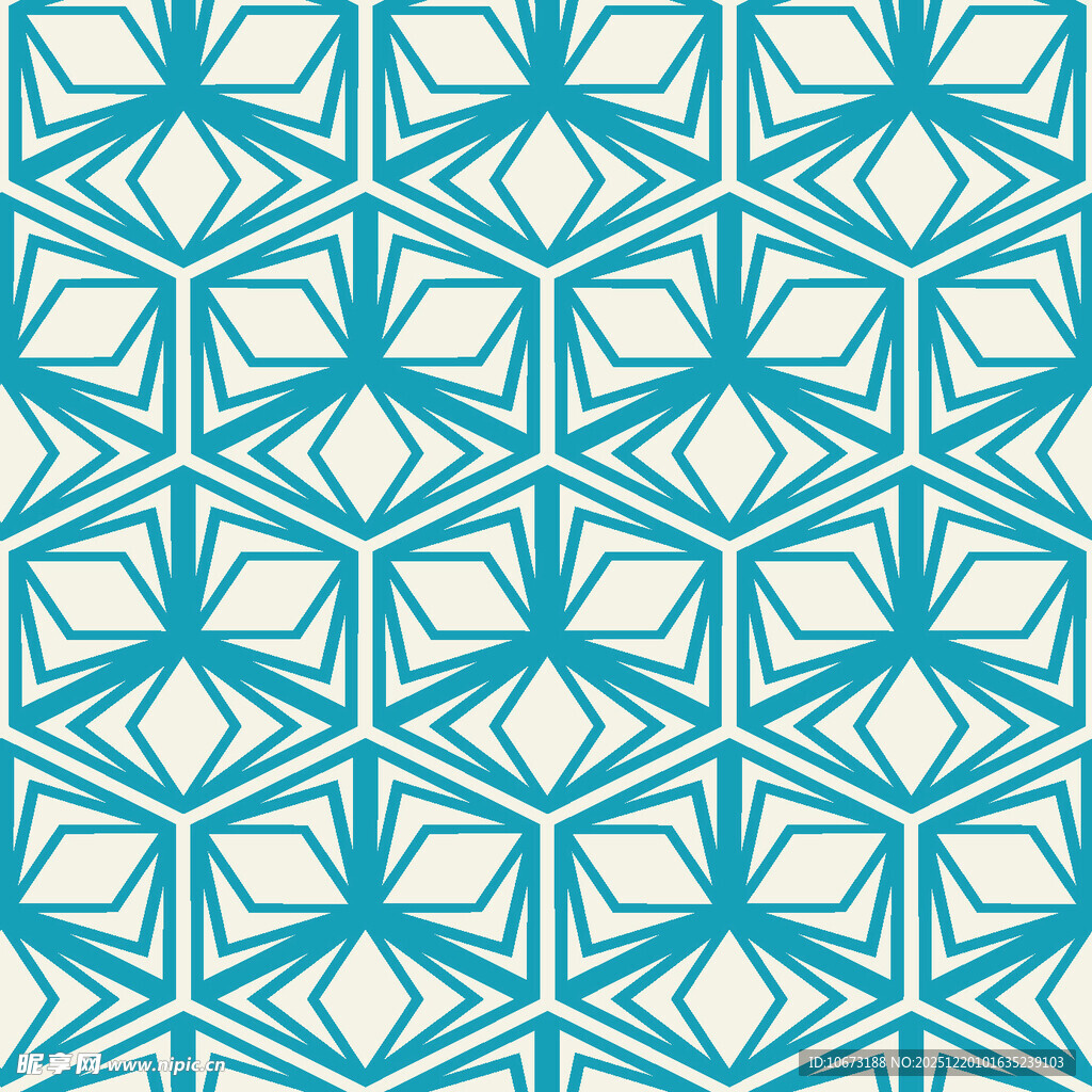 蓝白几何图案无缝背景