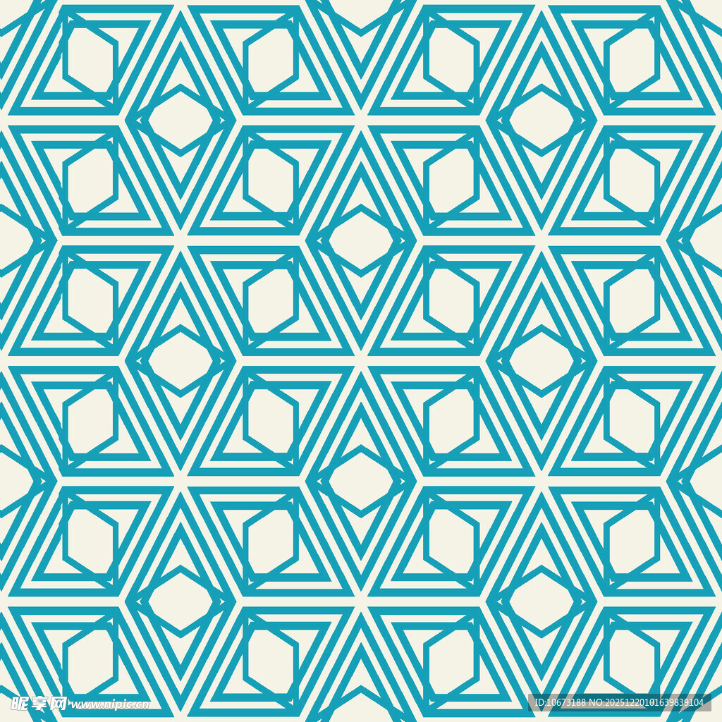 蓝白几何图案无缝背景