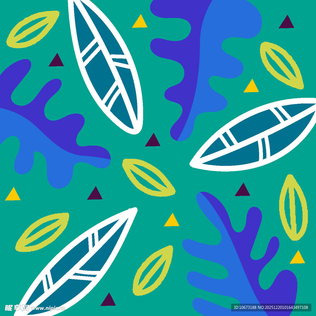 热带风叶子图案背景设计