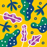 多彩植物图案背景设计