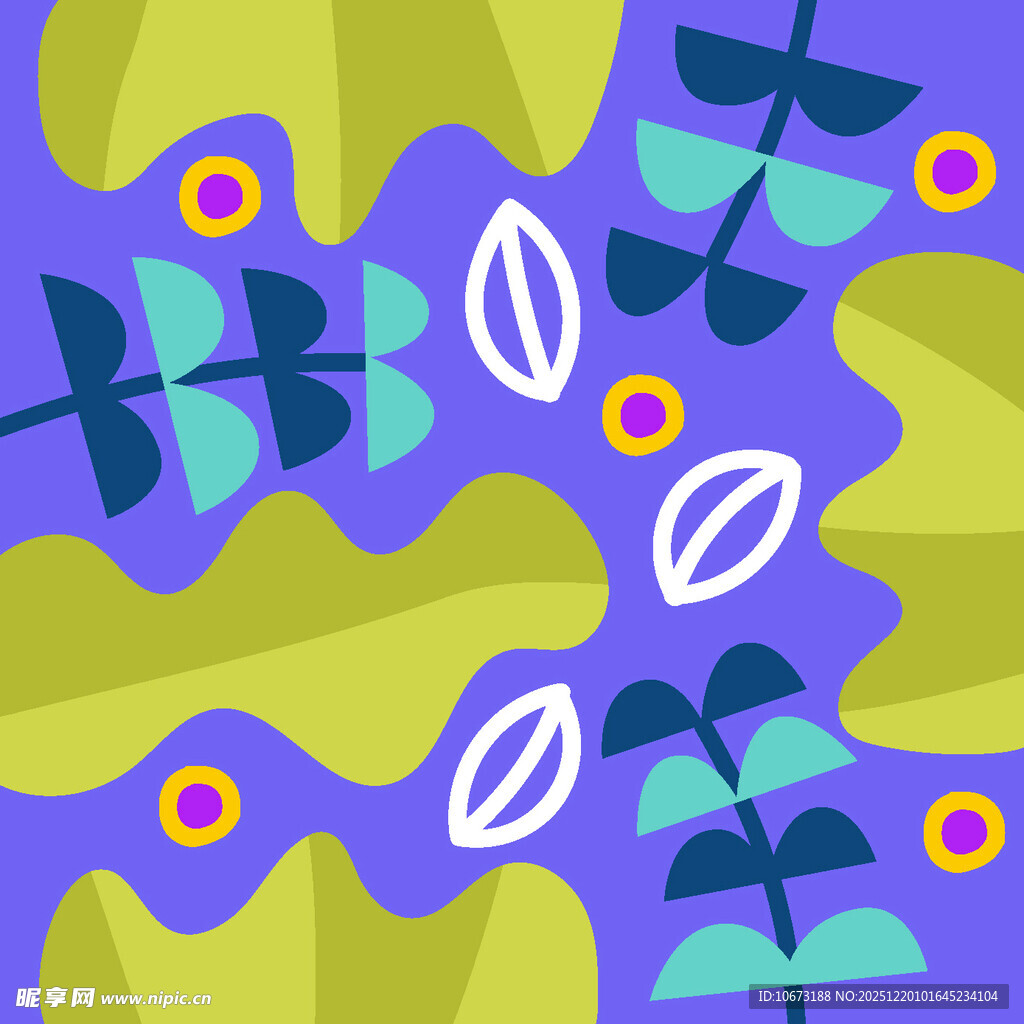 抽象植物图案背景设计