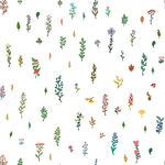 手绘多彩小花无缝图案