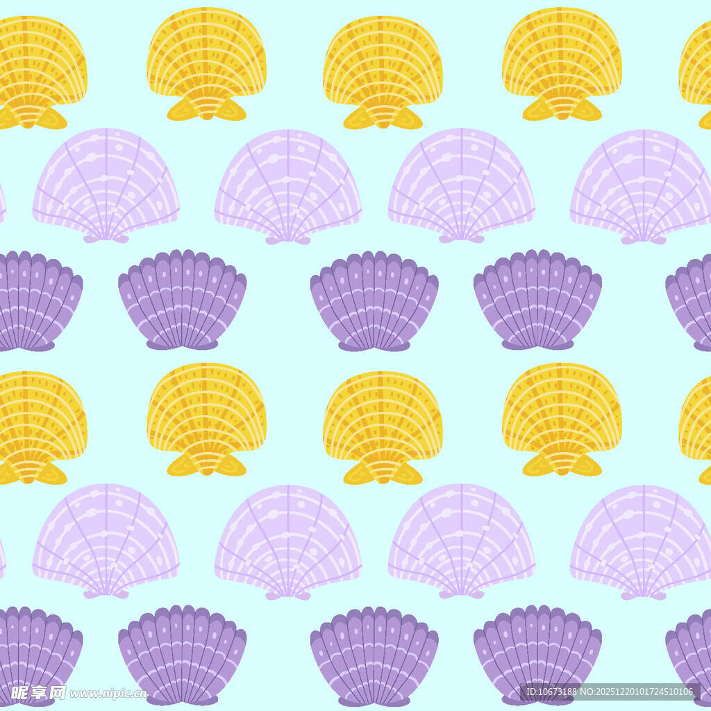 贝壳图案背景 