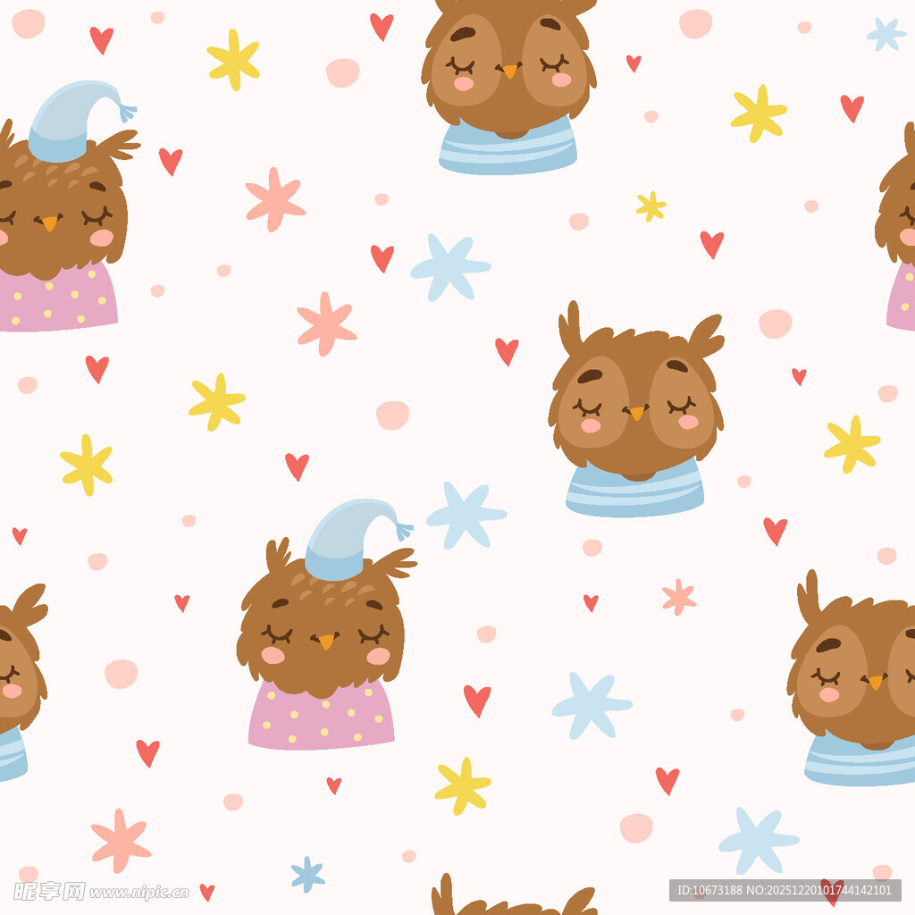 可爱卡通羊驼图案背景