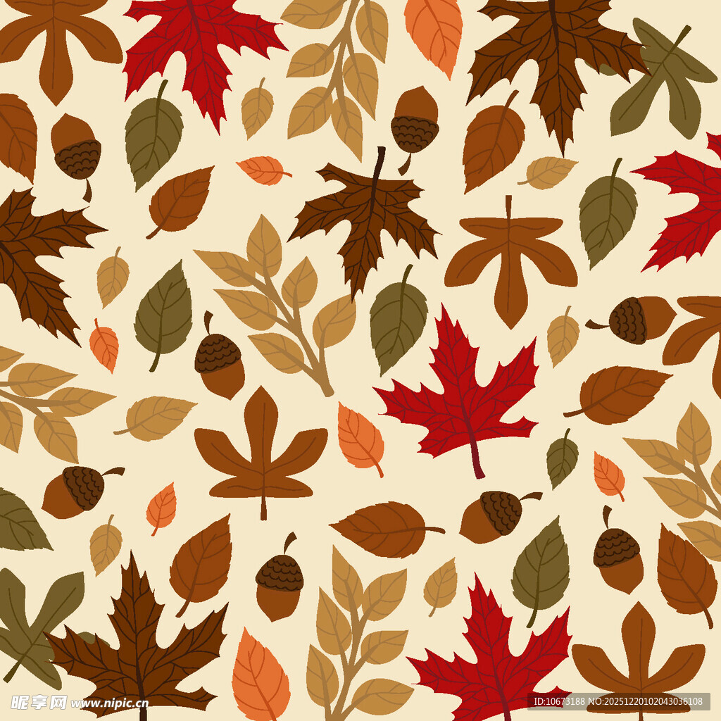 秋季树叶图案背景