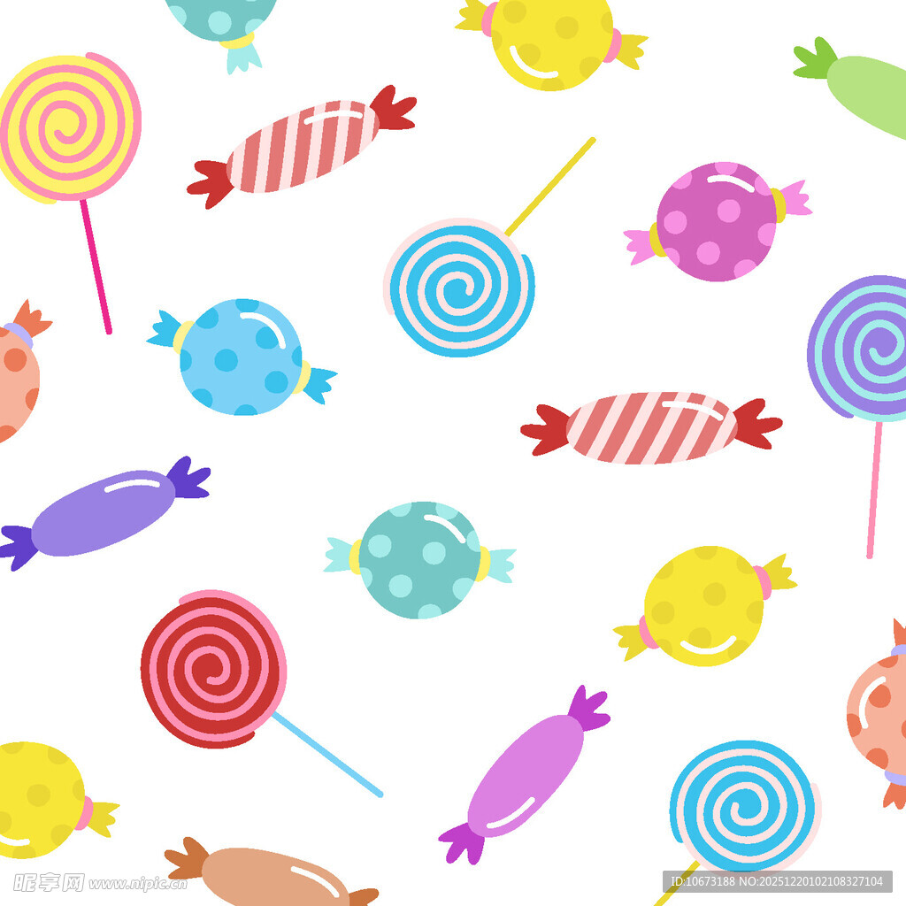 多彩糖果图案背景