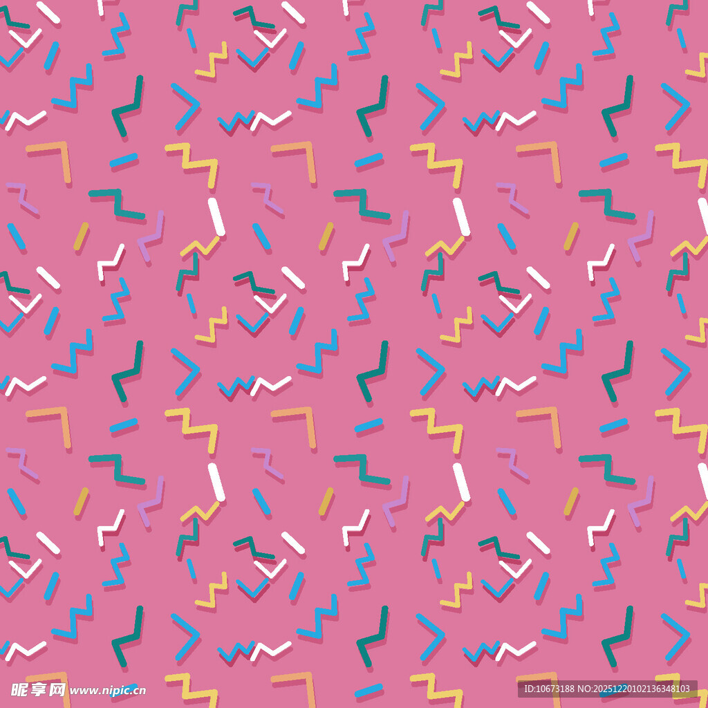 粉色底多彩图案纹理背景