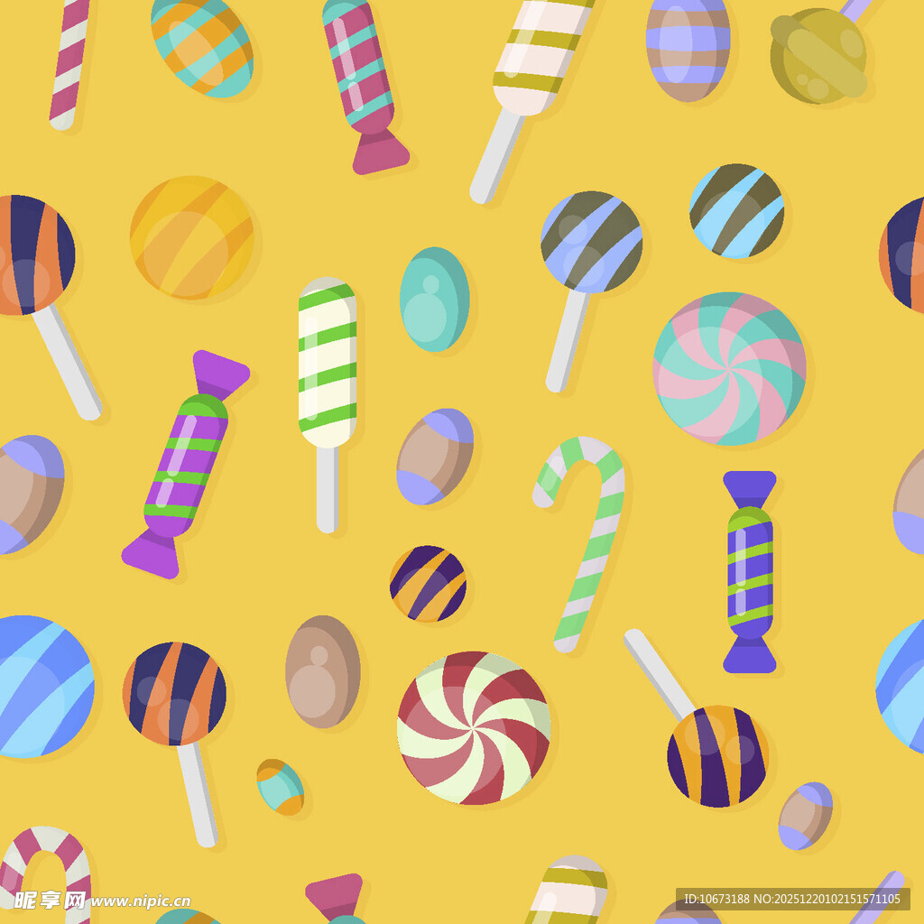 多彩糖果图案背景图