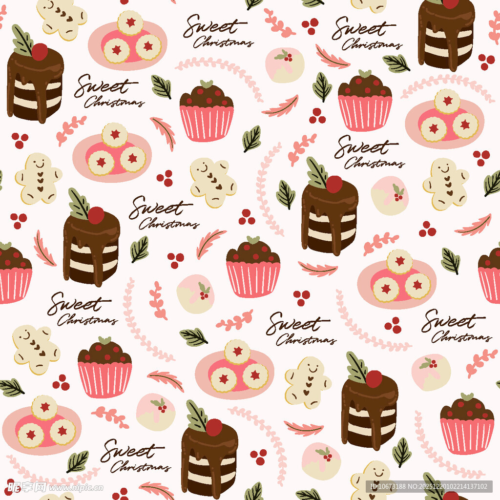 可爱蛋糕纸杯图案设计