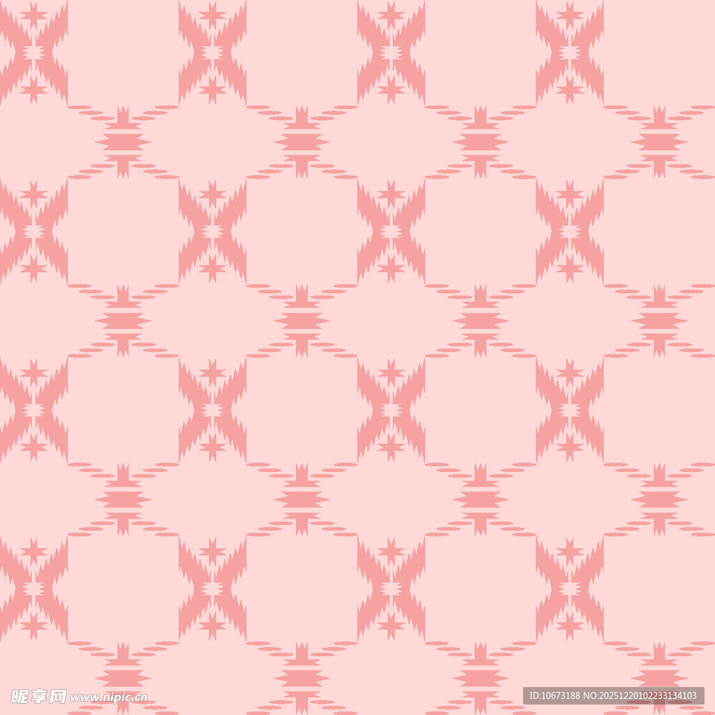 粉色几何花纹无缝图案