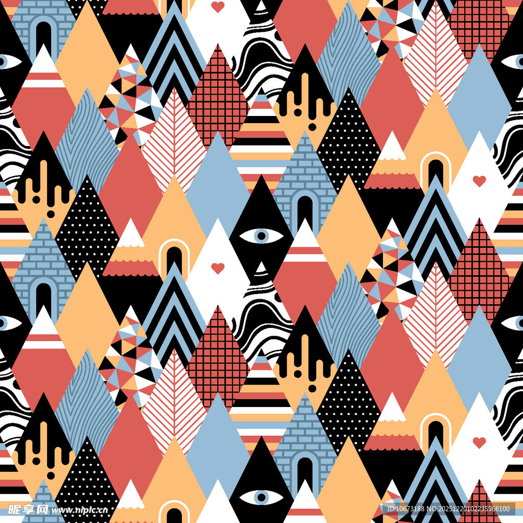 几何图案民族风无缝背景