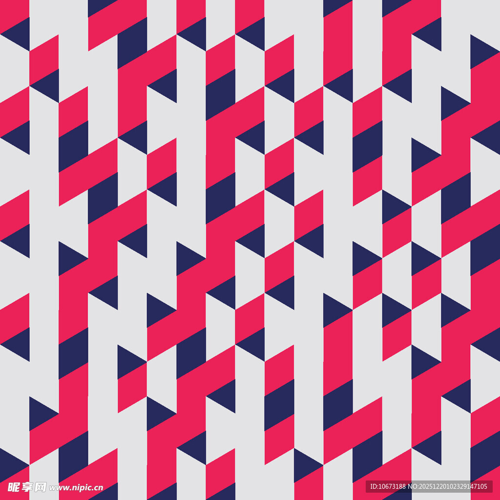 红蓝几何图案无缝背景