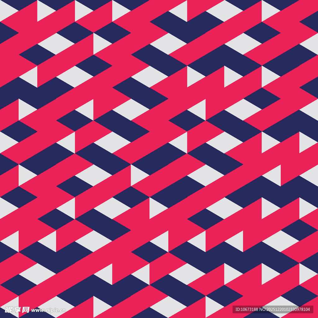 红蓝几何图案无缝背景