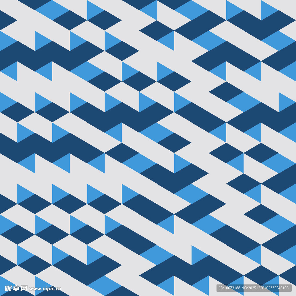 蓝白几何图案无缝背景