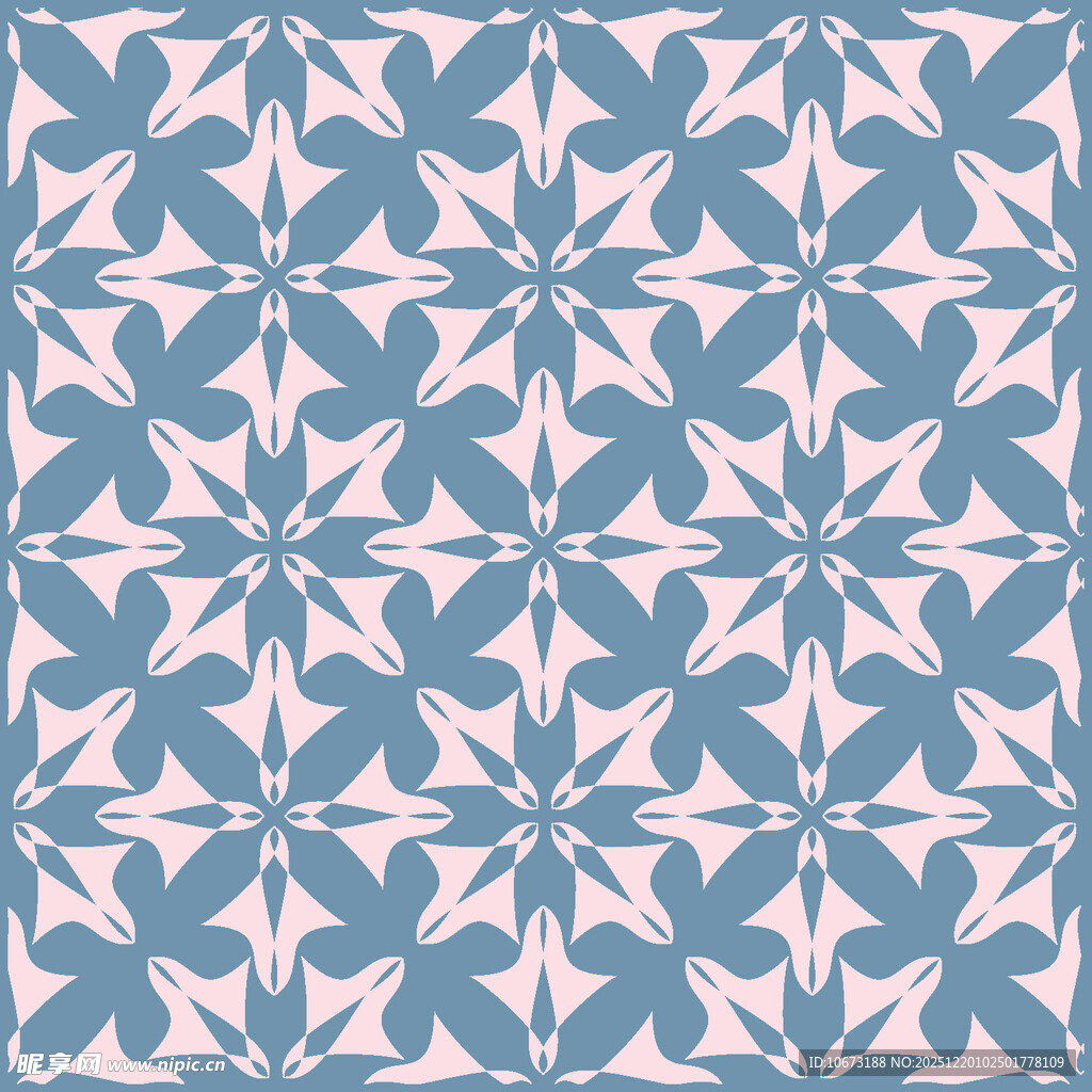 蓝粉几何花纹瓷砖图案