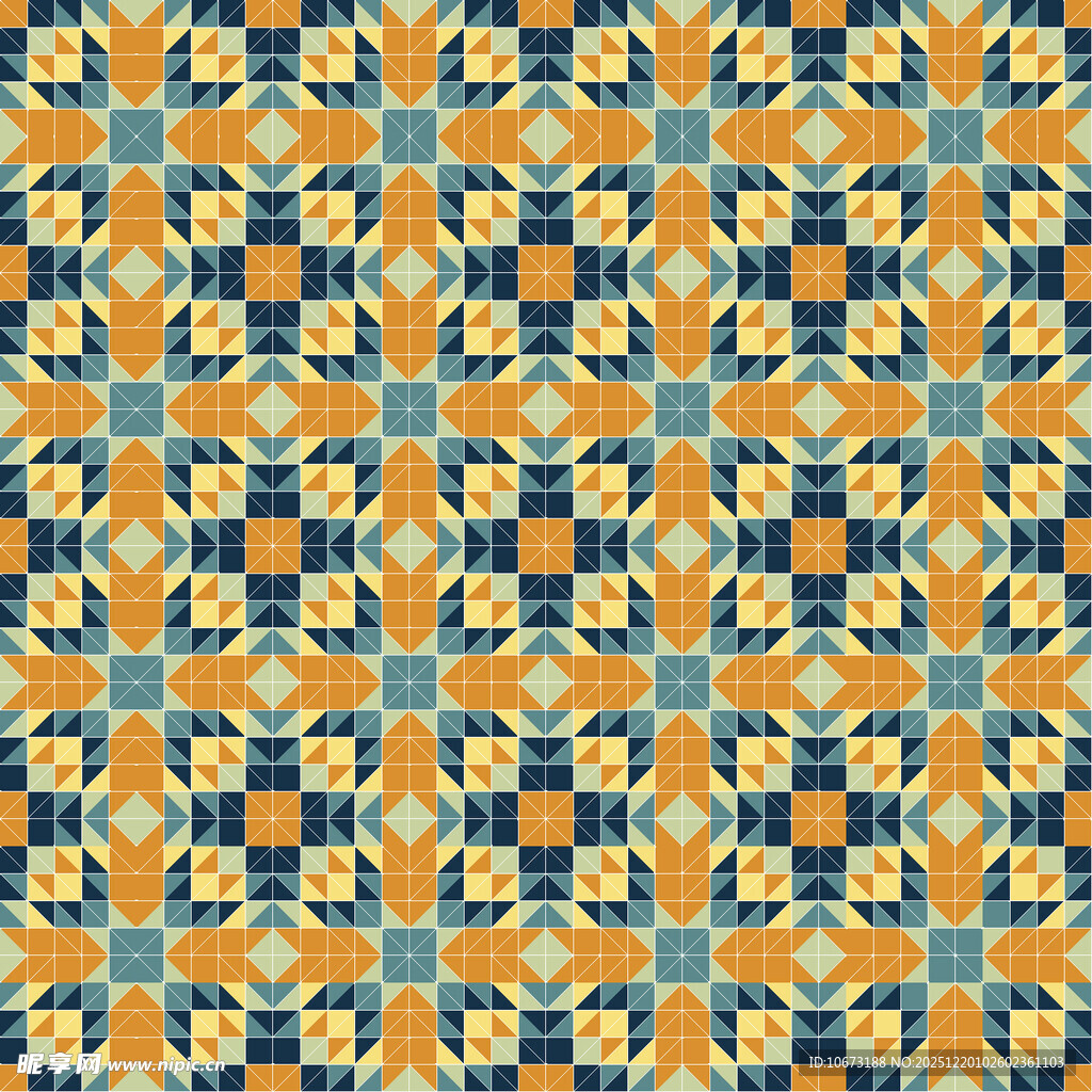 几何图案无缝拼接花纹