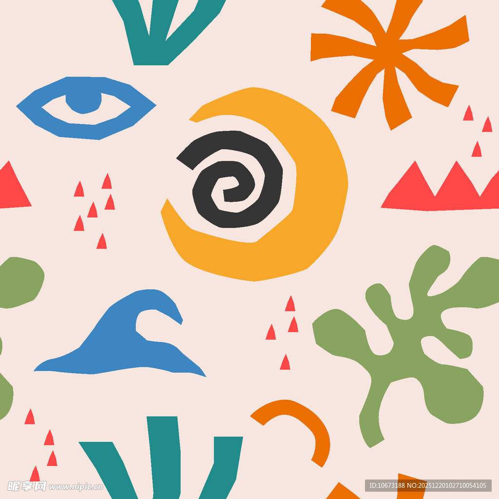 抽象几何图案艺术插画