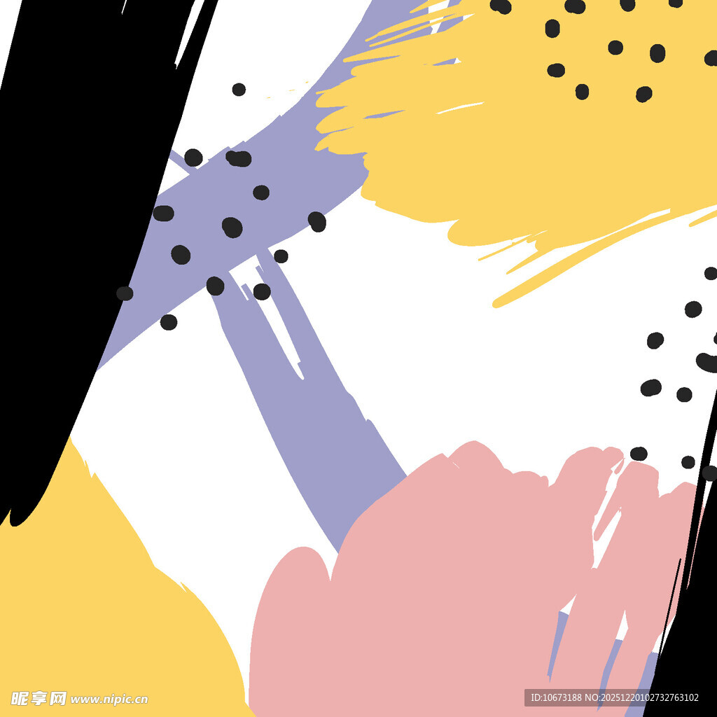 抽象多彩笔触艺术图案