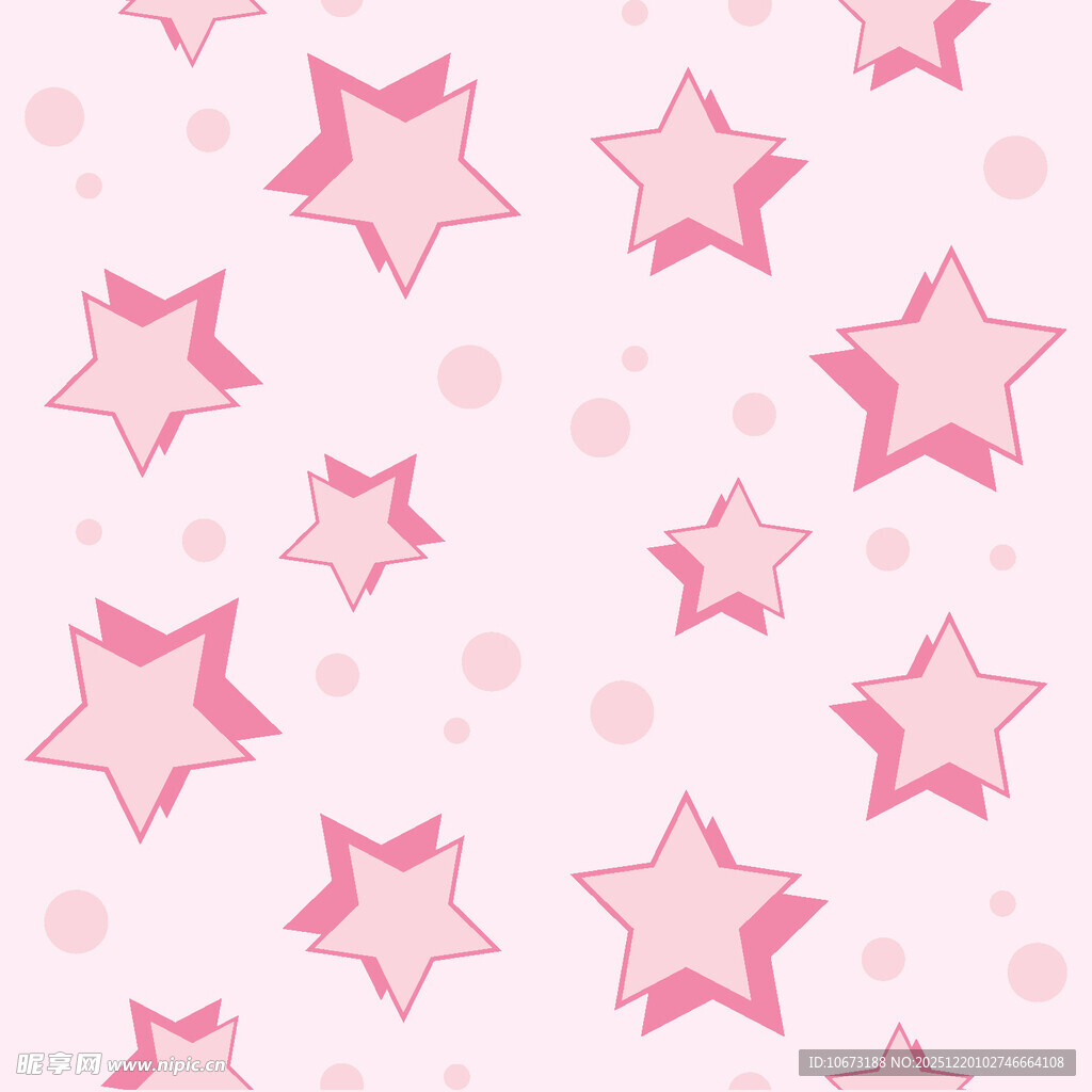 粉色星星圆点图案背景