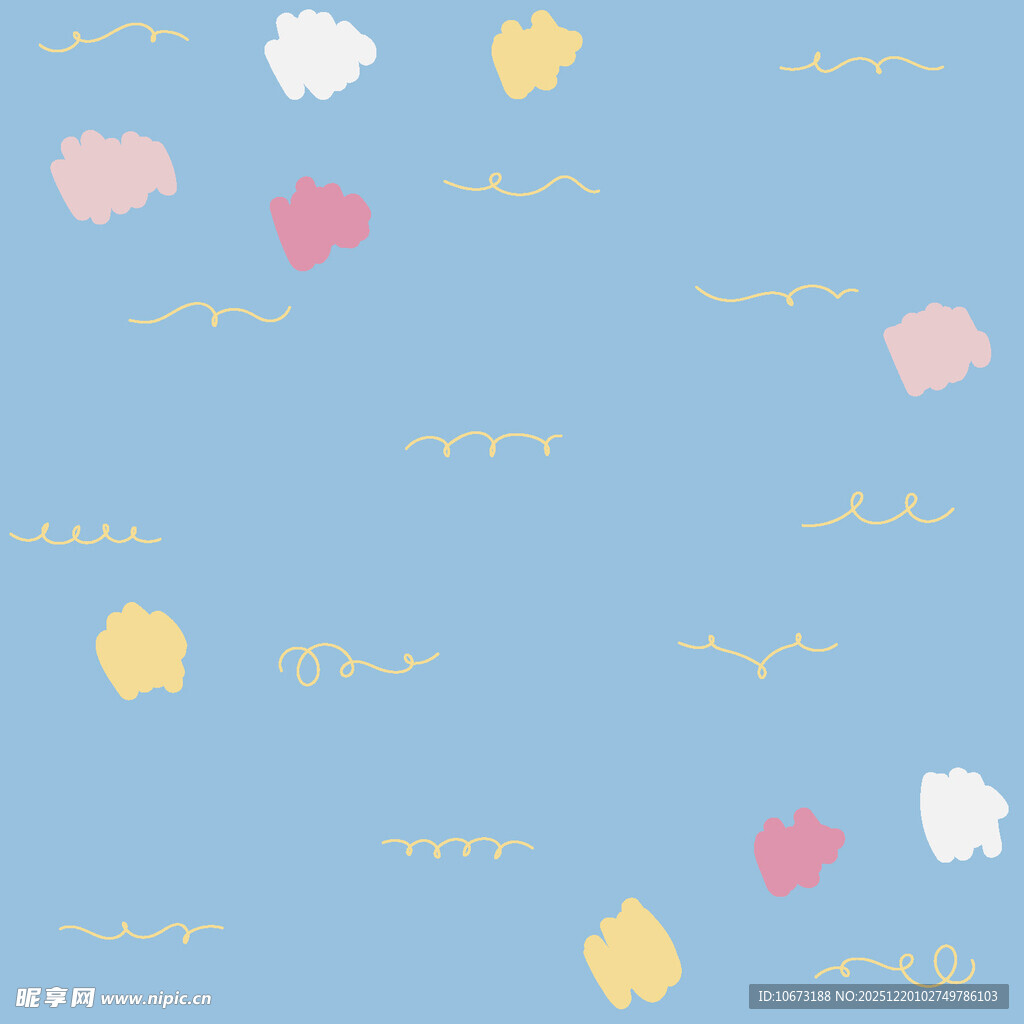 可爱云朵图案背景