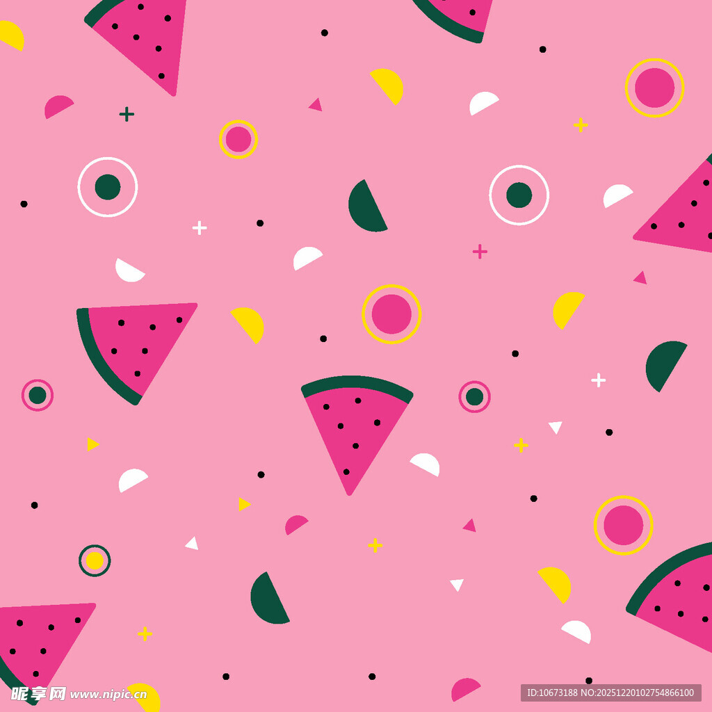 粉色西瓜图案背景