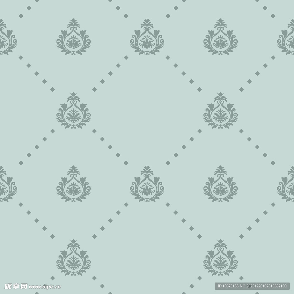 浅绿底精致花纹图案