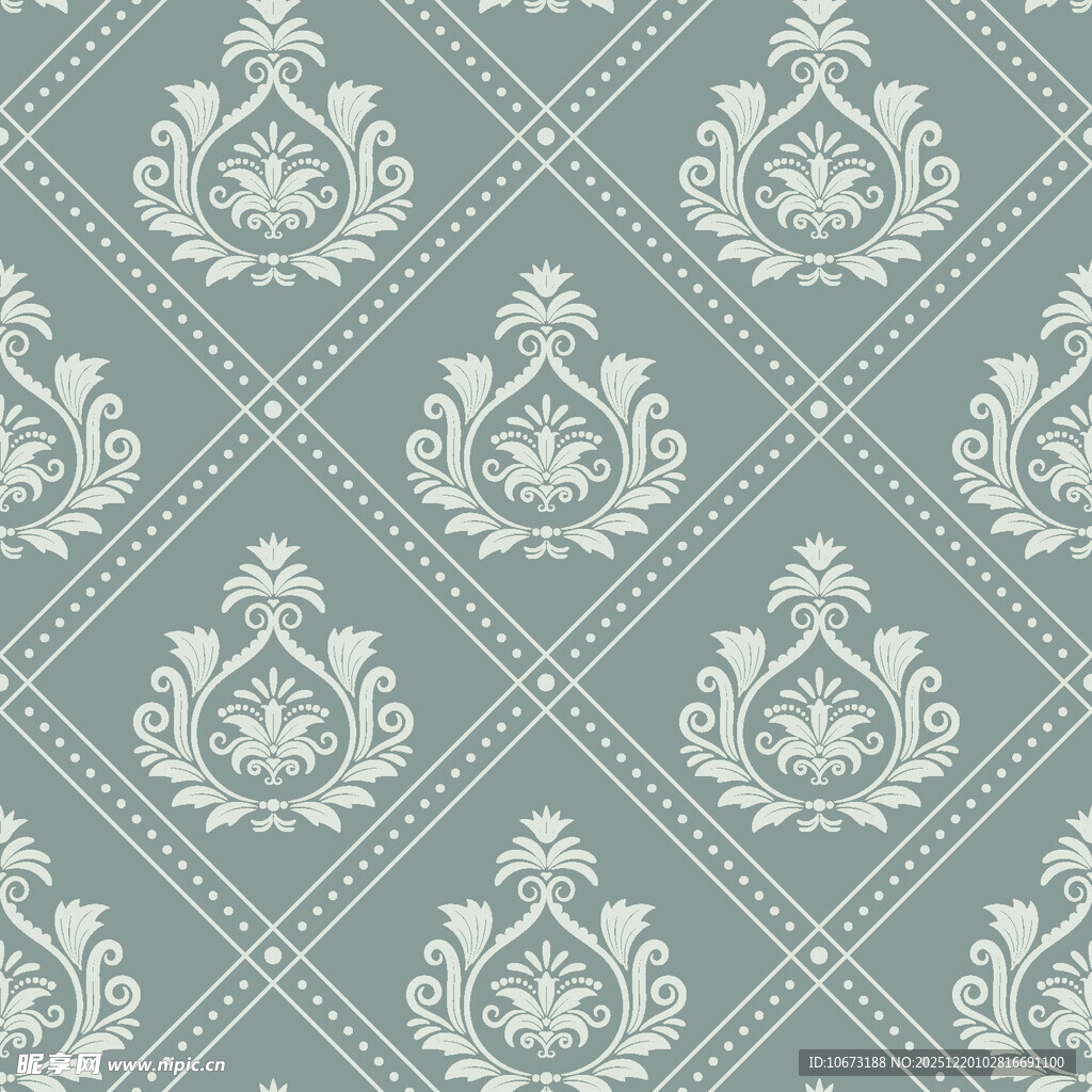 复古欧式花纹壁纸图案