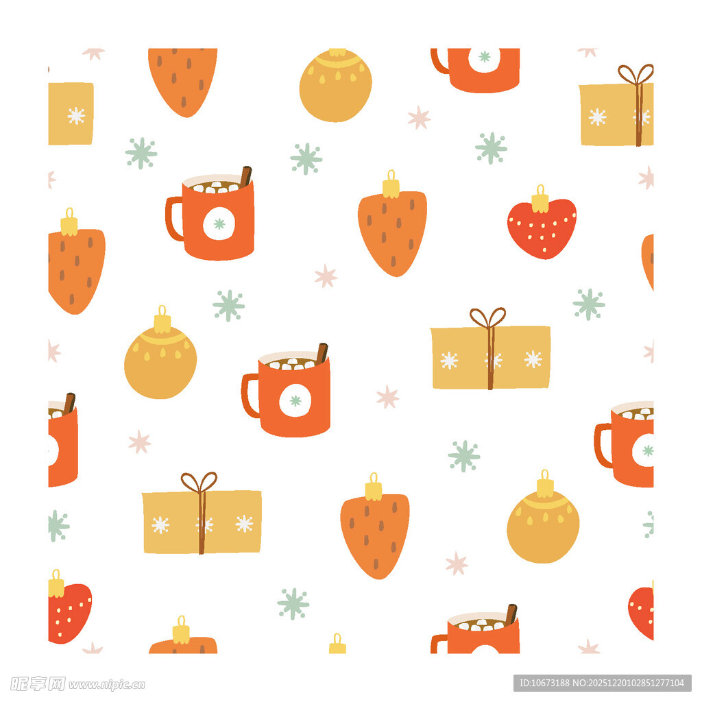 可爱圣诞元素图案集合