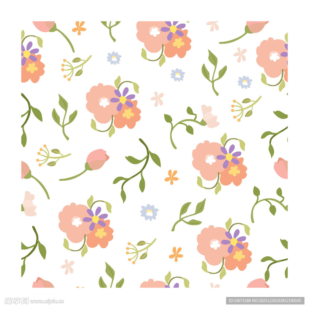 清新花卉图案背景