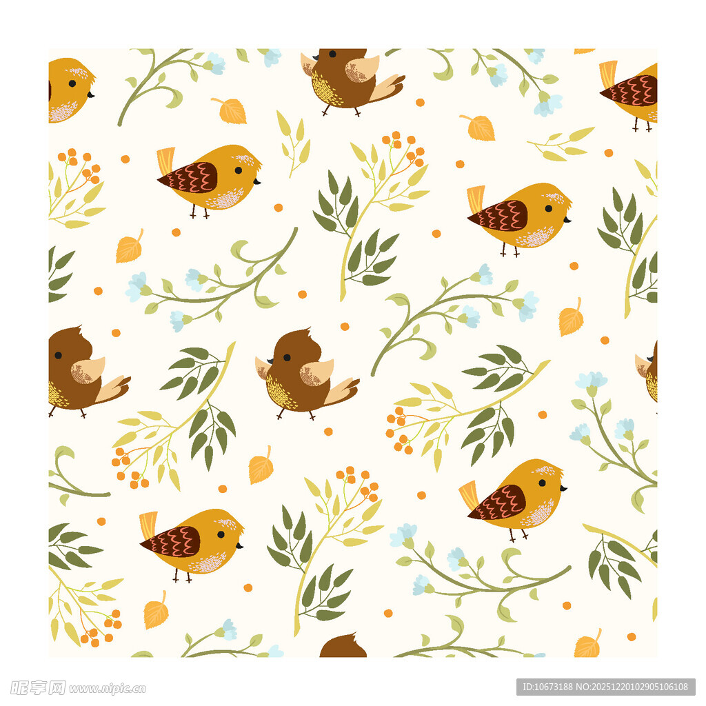 花鸟图案背景图