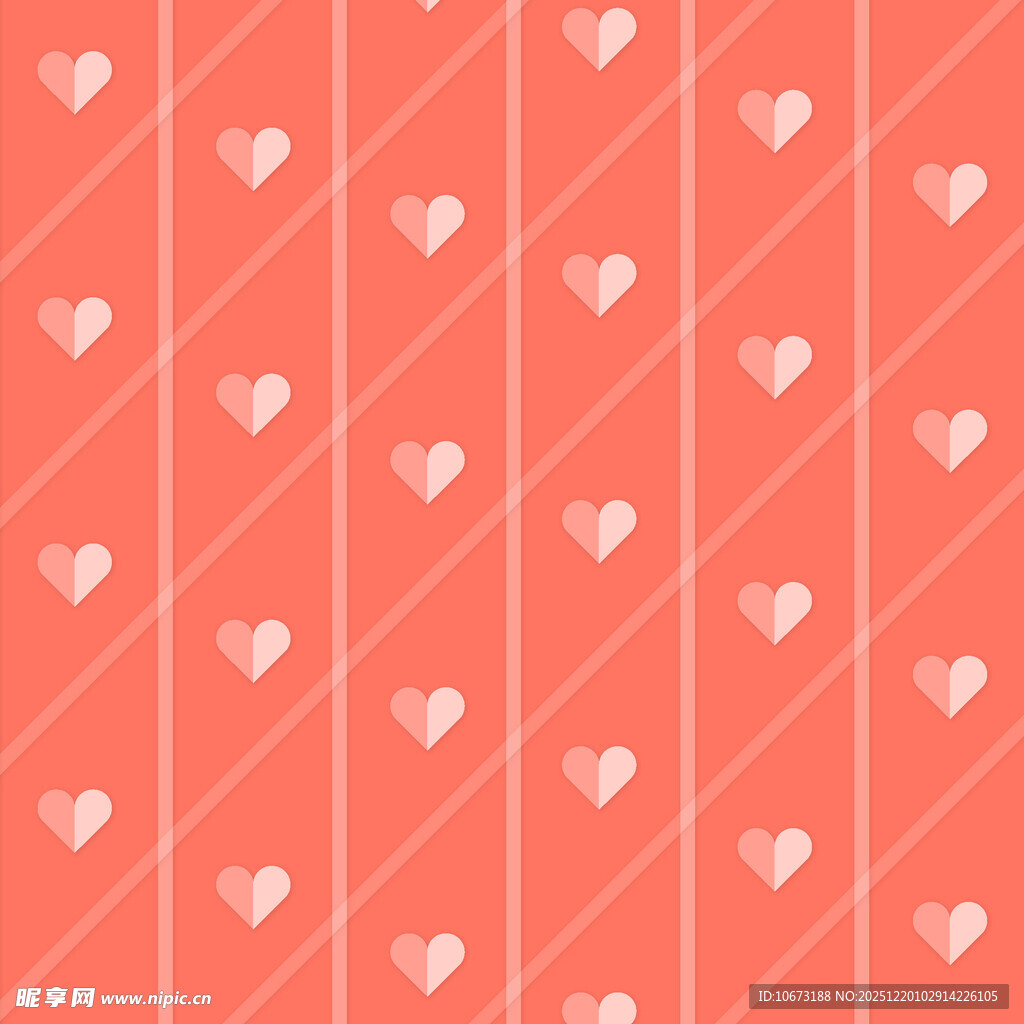 粉色爱心条纹背景图案