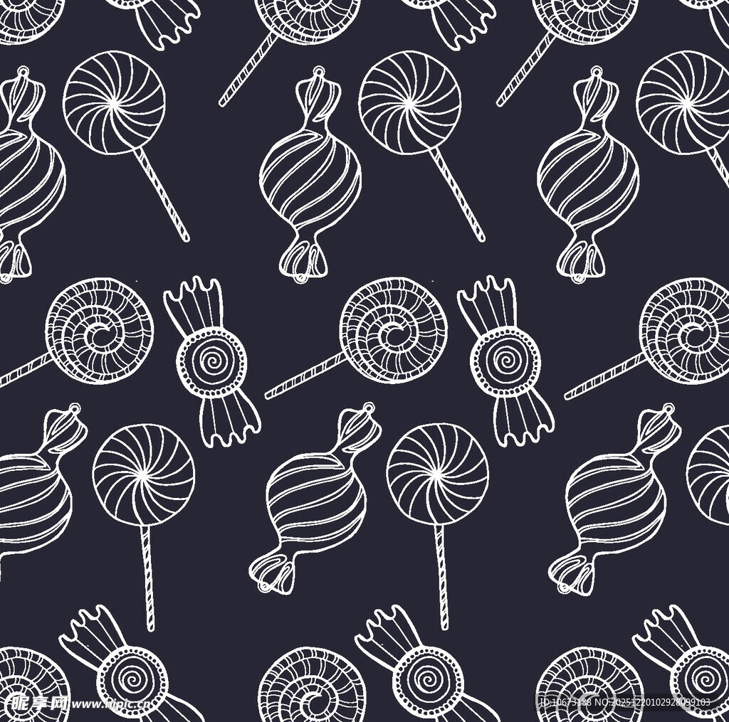 手绘糖果图案背景