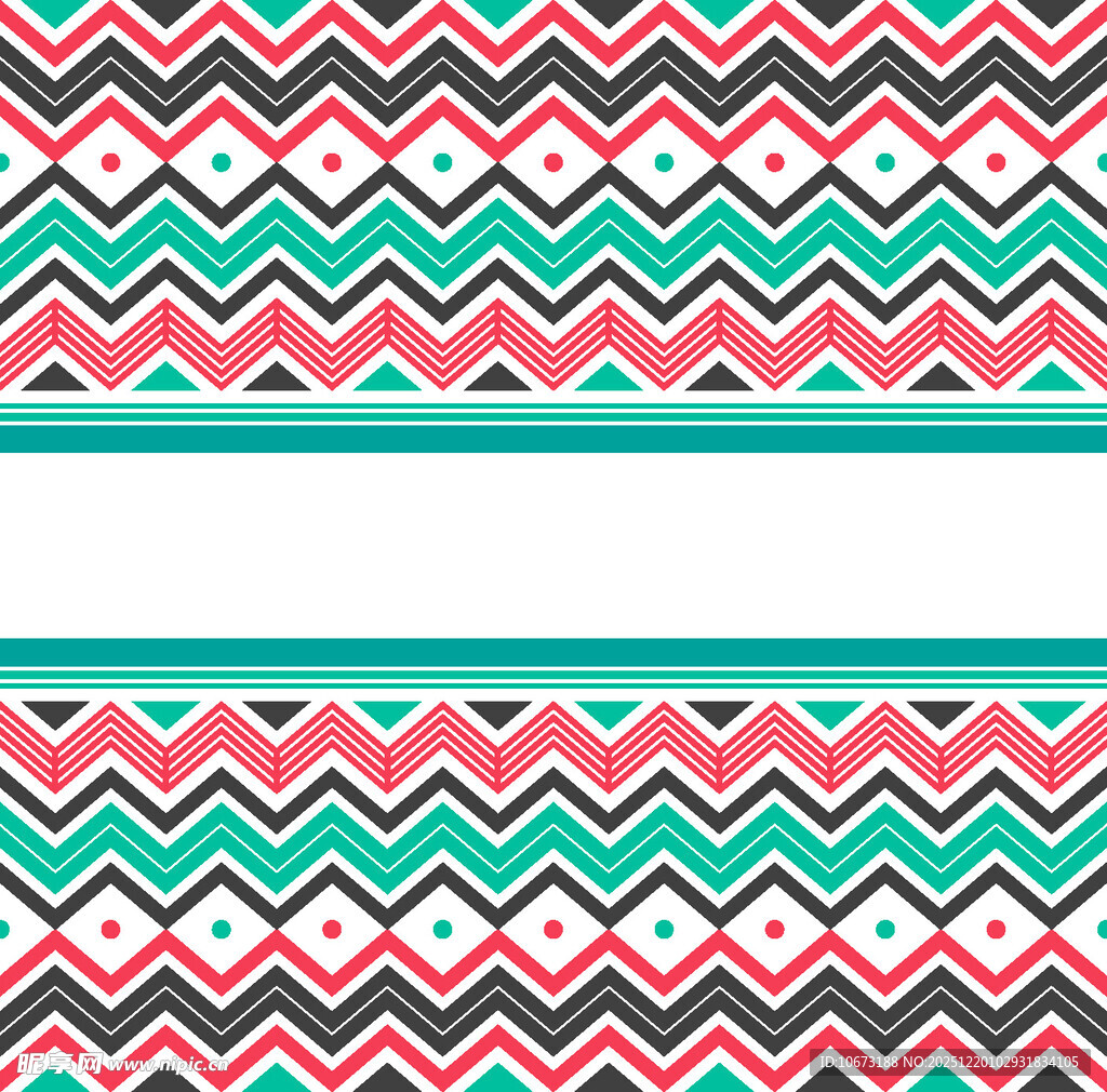 彩色锯齿形几何图案背景