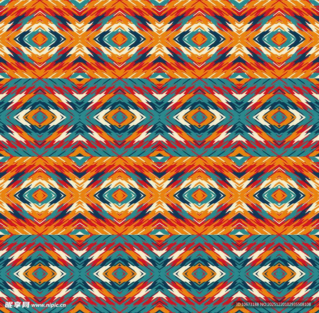 多彩几何民族风图案纹理