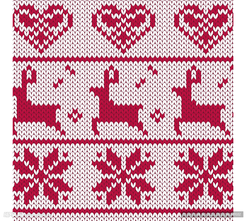 圣诞风针织图案