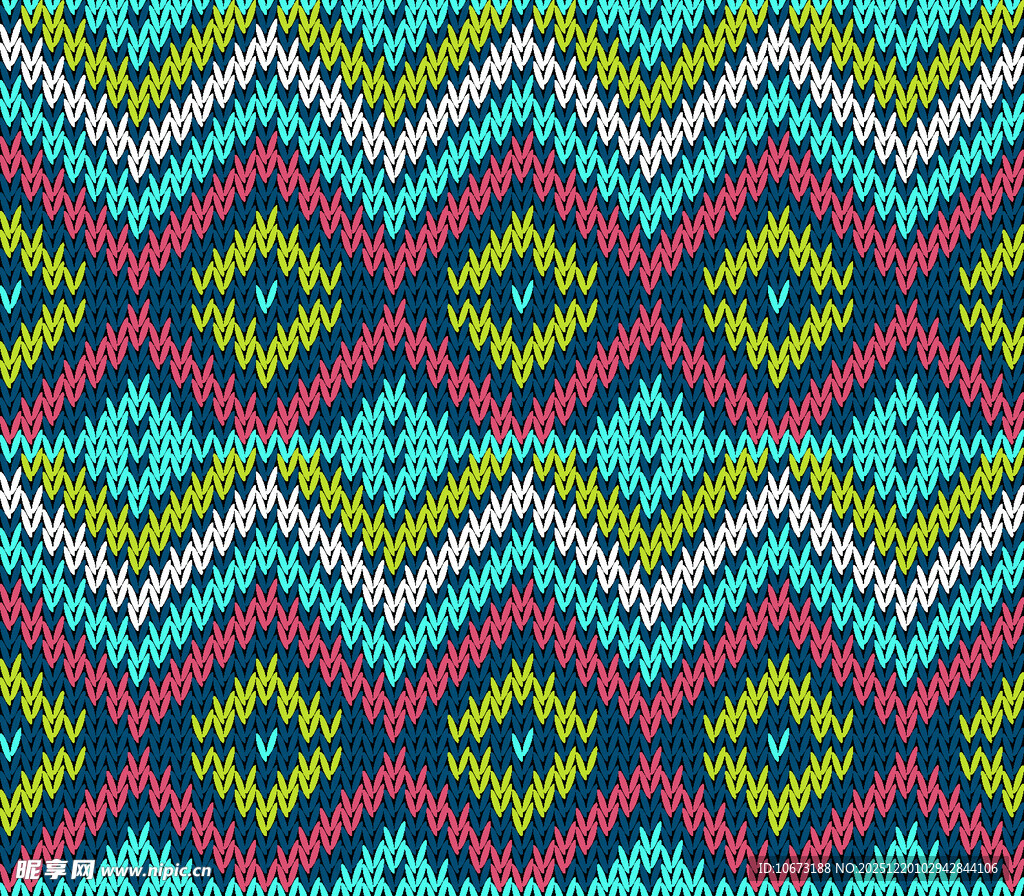 多彩几何图案针织纹理