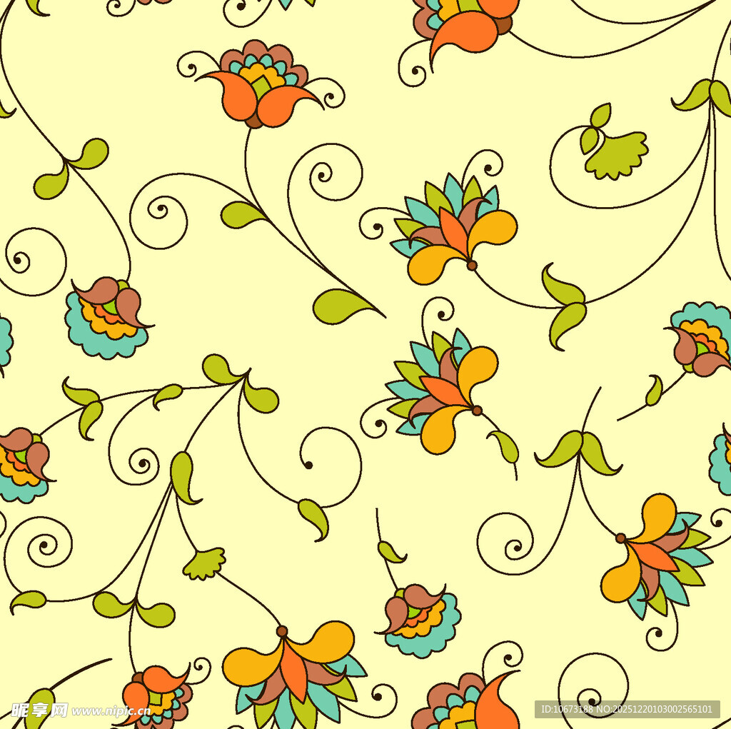 花卉藤蔓图案背景