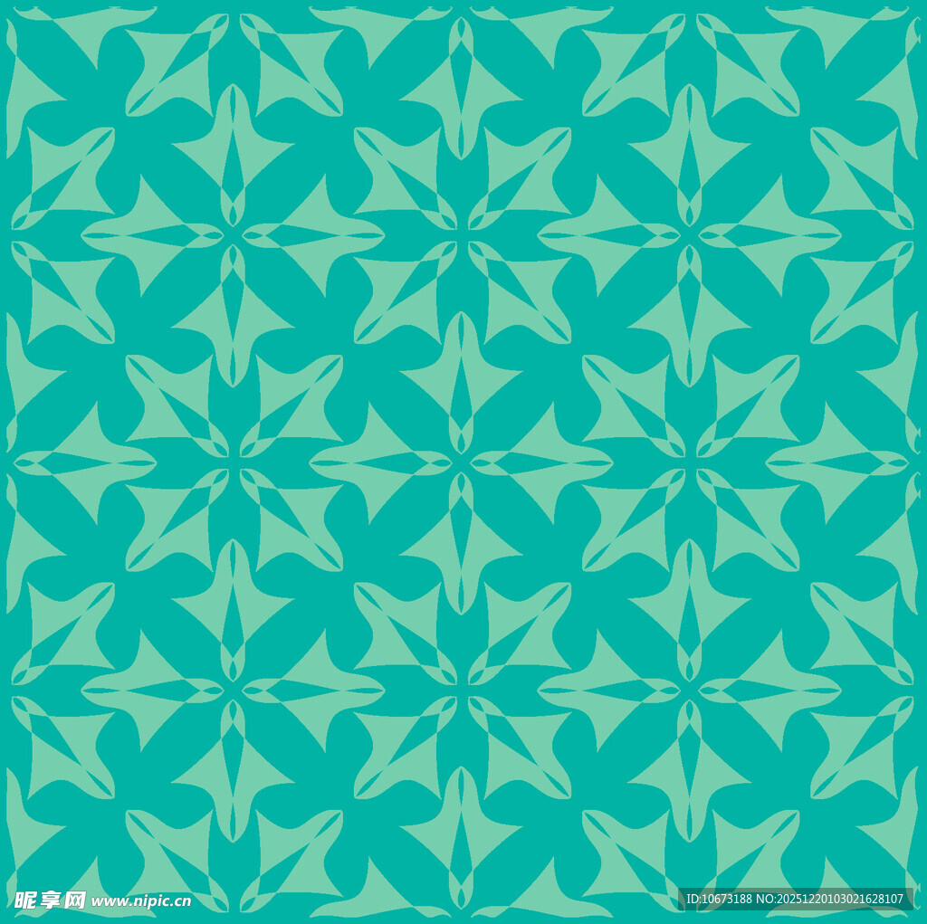 青绿色几何花纹图案背景