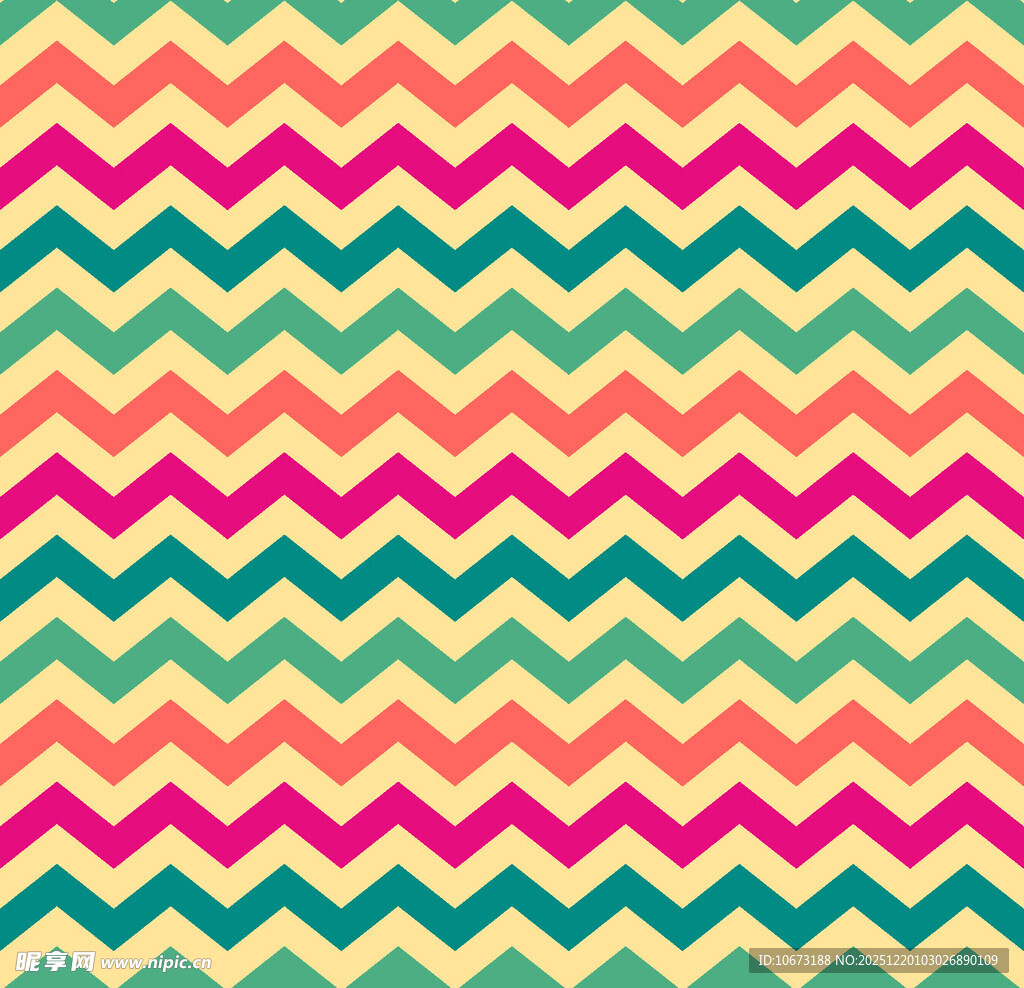 多彩锯齿形图案背景